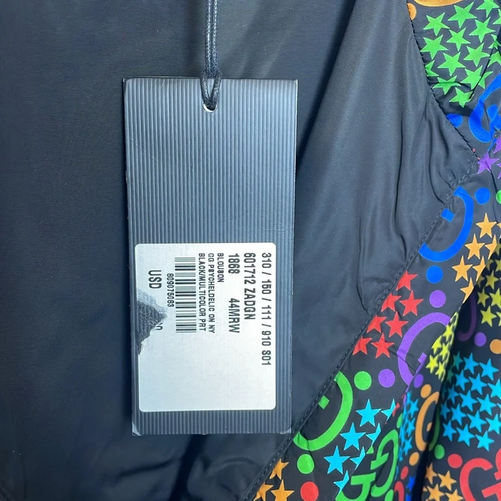 Gucci Multicolor GG Logo Windbreaker Jacket - Rainbow Print